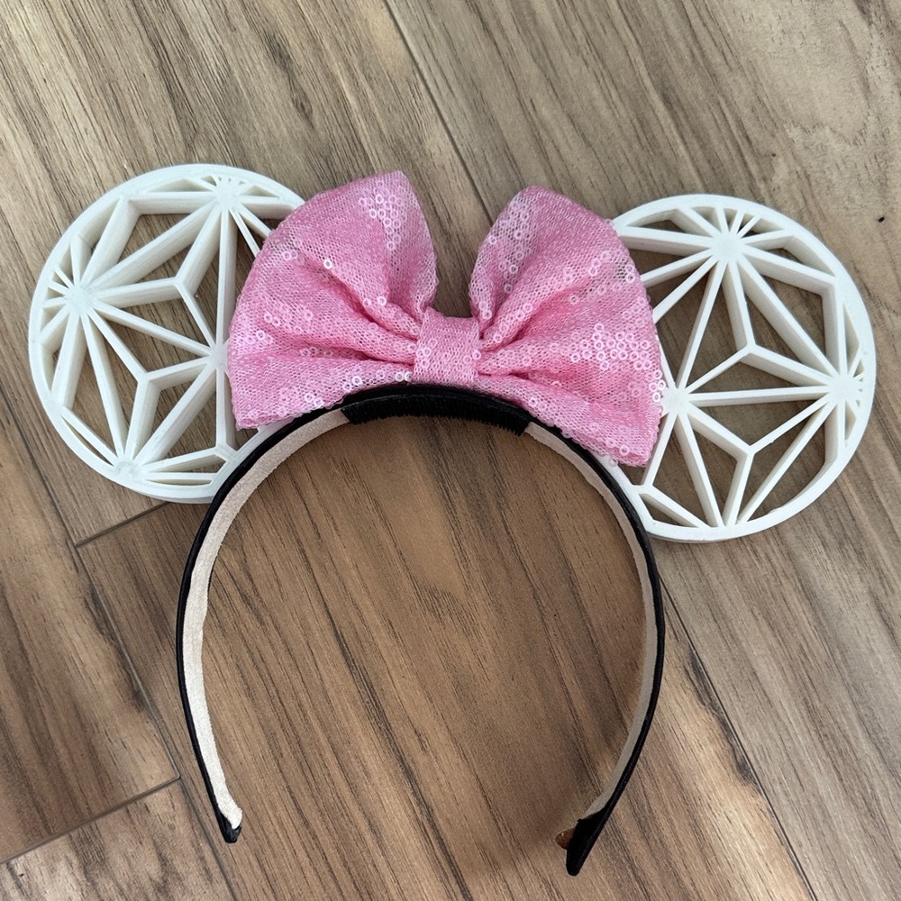 Epcot Pink Bow Mouse Ears Headband